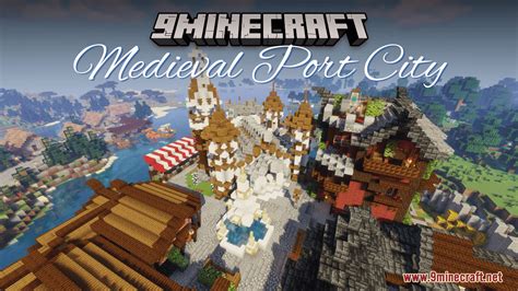 Medieval Port City Map (1.21.3, 1.20.1) - Interactive Medieval World - 9Minecraft.Net