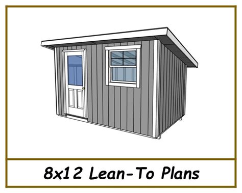 Lean to Shed Plans 8x12 PDF Download - Etsy