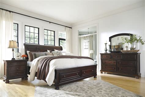 Millennium® By Ashley Porter Four-Piece Rustic Brown King Bedroom Set ...