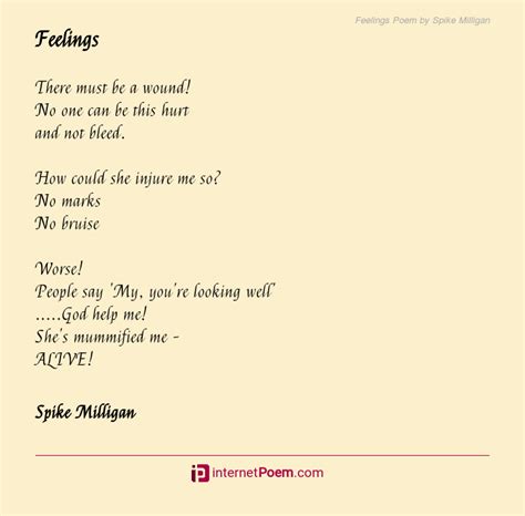 Feelings Poem by Spike Milligan