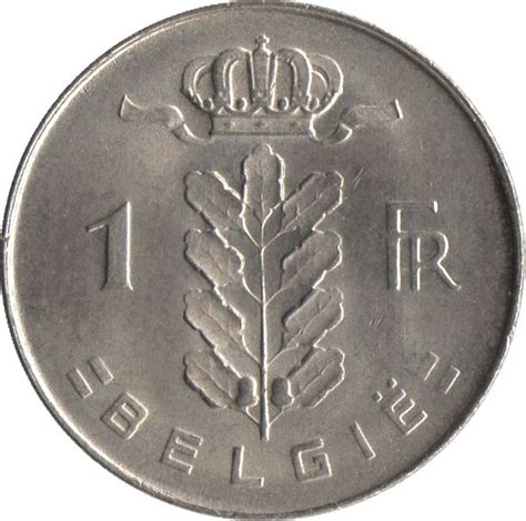 Belgium 1 Franc (1950-1988 Baudouin I-Dutch text) - Foreign Currency