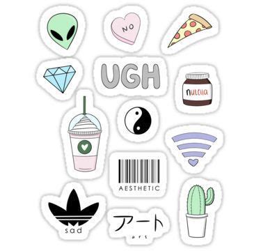 random aesthetic Sticker by genanne-art | Desain stiker, Stiker estetika, Seni buku