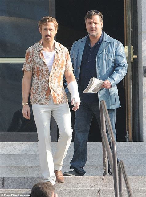 Ryan Gosling returns to set of Nice Guys with co-star Russell Crowe ...