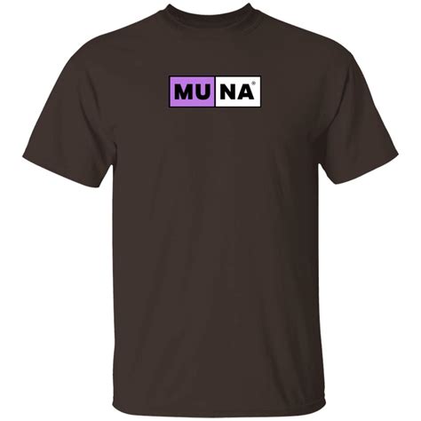 Where Is Muna Shop Merch Sad Soft Pop Songs Logo Brown Shirt - Tiotee