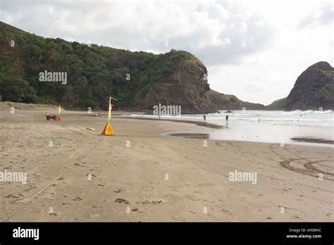 Piha Beach New Zealand Stock Photo - Alamy