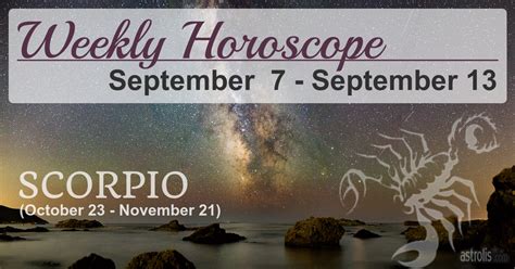 Scorpio Weekly Horoscope