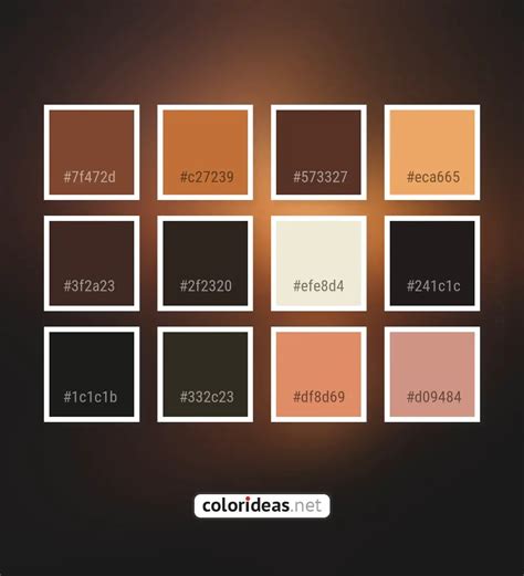 Nutmeg Brown 3F2A23 English Walnut Color Palette | Color palette ideas