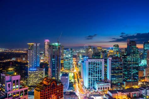 Night Lights of the Skyline in Manila Editorial Photo - Image of lifestyles, landmark: 182175081