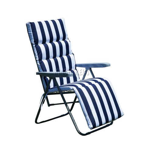 BIRCHTREE Pair of Sun Recliner Garden Lounger Reclining Chairs Relaxer Cushion | eBay