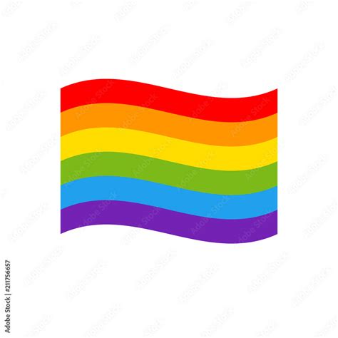 Pride flag vector icon. Color rainbow background, LGBT Lesbian gay bisexual transgender concept ...