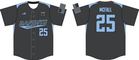 Gwinnett Bandits Custom Modern Baseball Jerseys