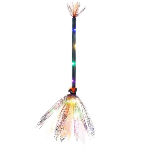 Jikolililili Halloween Deals Halloween Witches Brooms Light Up Witch Broom Props Witch Costume ...