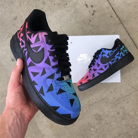 Custom Hand painted Nike Air Force 1 Low - Color Punch | Custom nike ...