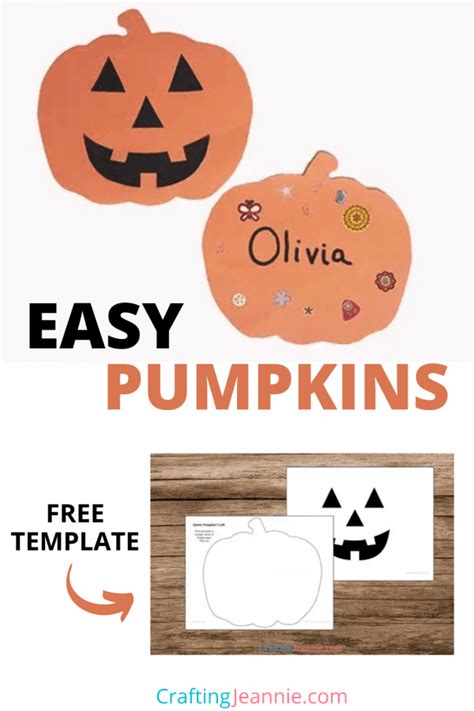 Pumpkin Craft Template - Crafting Jeannie