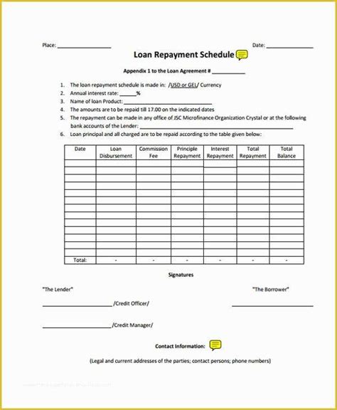 Loan Repayment Contract Free Template Of Contract form Templates | Heritagechristiancollege