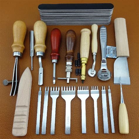 Leather Craft Tool Kit Leathercraft Hand Sewing Tool Set-in Sewing ...