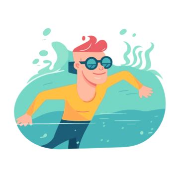 Swimmer Clipart Cartoon Man Swimming In Water Vector, Water Clipart, Swimming Clipart, Man ...