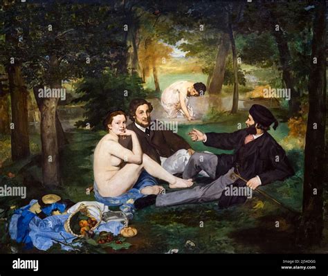 The Luncheon on the Grass, Le Dejeuner sur l'Herbe, Edouard Manet, 1863 ...