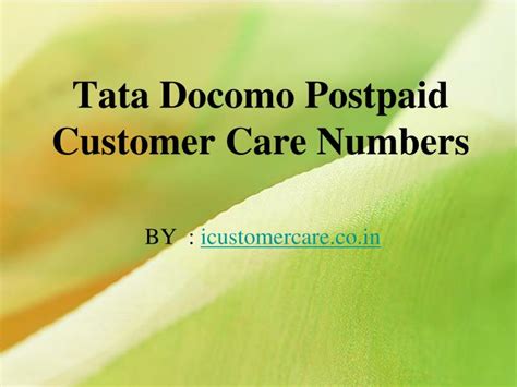 PPT - Check Tata DOCOMO customer care toll free no PowerPoint Presentation - ID:7497478