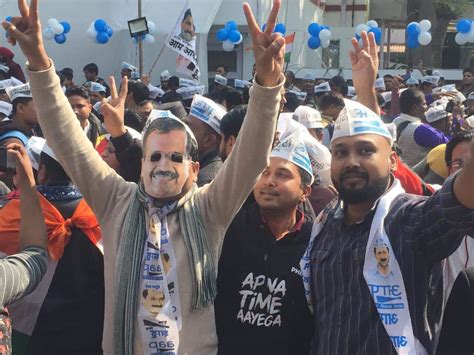 Photo Gallery: AAP supporters celebrate party's win in Delhi assembly ...