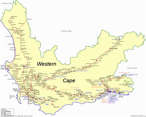 Western Cape Interactive Railway Map