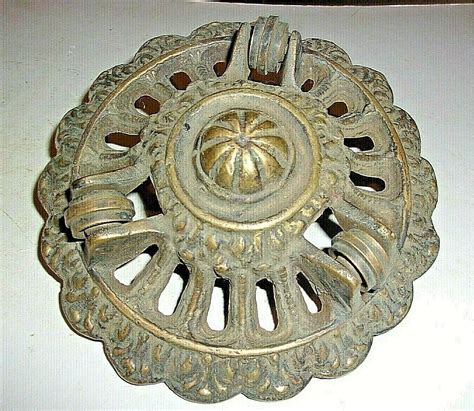 ANTIQUE CAST BRASS/BRONZE CHANDELIER CEILING CANOPY 6 1/2" DIAMETER | eBay