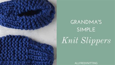 Free Patterns For Knitted Slippers Beginners