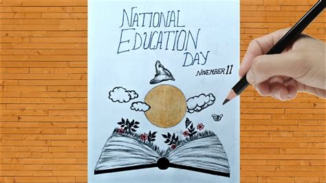 National Education Day Poster Drawing Easy11th Nov Education Day Poster ...