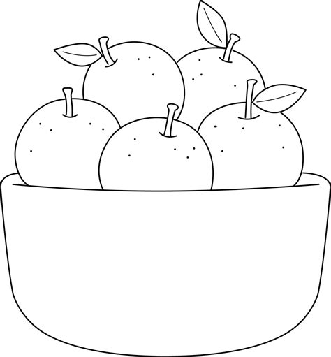 Bowl Of Mandarin Orange Isolated Coloring Page 13655582 Vector Art at Vecteezy