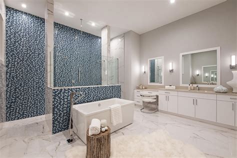 South Florida Design Master bathroom with freestanding tub and large ...