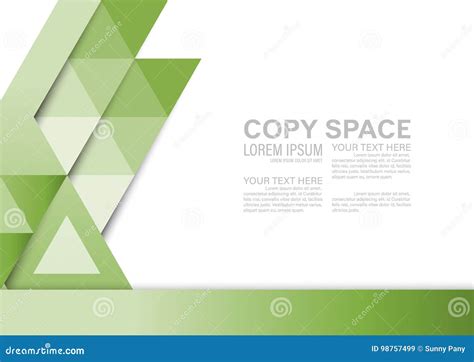 Greenery Presentation Layout Design Template. Annual Report Cover Page. Cartoon Vector ...