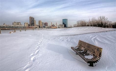 Winter City Skyline stock image. Image of landscape, toledo - 36257653