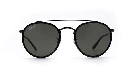 Ray-Ban Round Double Bridge Black RB3647N 002/58 51-22 Polarized | Visiofactory