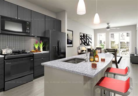 Kitchen 3D Rendering Price|Cost Kitchen Design 3D View India