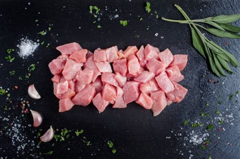 Diced Pork - 1lb of succulent diced pork fresh from Tarelgin Butchers ...