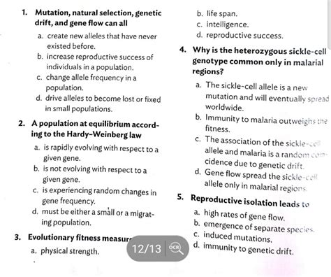 Solved Mutation, natural selection, genetic drift, and gene | Chegg.com