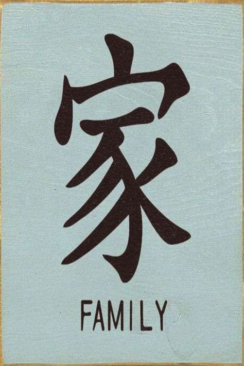 Chinese Symbol For Family 7 x 7 Wood Sign Country Marketplace | Family symbol, Chinese symbol ...