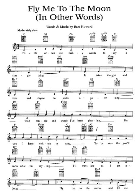 FLY ME TO THE MOON Sheet music | Easy Sheet Music