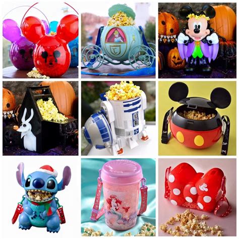 Popcorn Buckets from Disney Parks | Disney souvenirs, Disney treats, Disney sweets