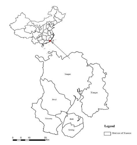 Districts of Xiamen City, located in China. | Download Scientific Diagram