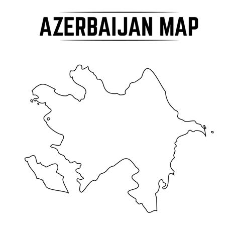 Outline Simple Map of Azerbaijan 3087775 Vector Art at Vecteezy