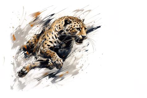 Premium AI Image | Watercolor painting of cheetah running on white background Wildlife Animals ...