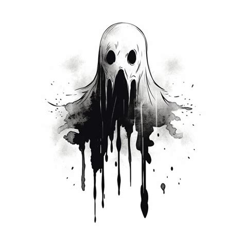 Premium AI Image | HandDrawn Halloween Ghost for a Book Cover