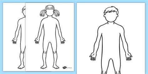 Blank Human Body Diagram/Template | Body Outline KS1