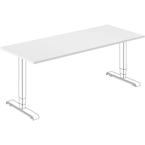 Lorell Width-Adjustable Training Table Top - White Rectangle Top - 72" Table Top Length x 30 ...
