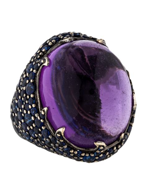 Piranesi 18K Amethyst & Sapphire Cocktail Ring - Rings - PRN20009 | The RealReal