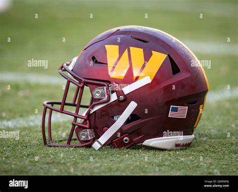 August 6, 2022: The new Washington Commanders helmet during the team's ...