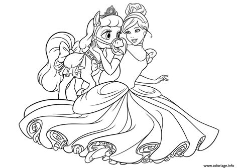 Coloriage princesse et sa licorne - JeColorie.com