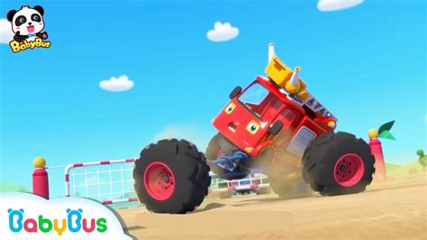 Monster Cars' Beach Vacation | Monster Truck Song | Nursery Rhymes ...