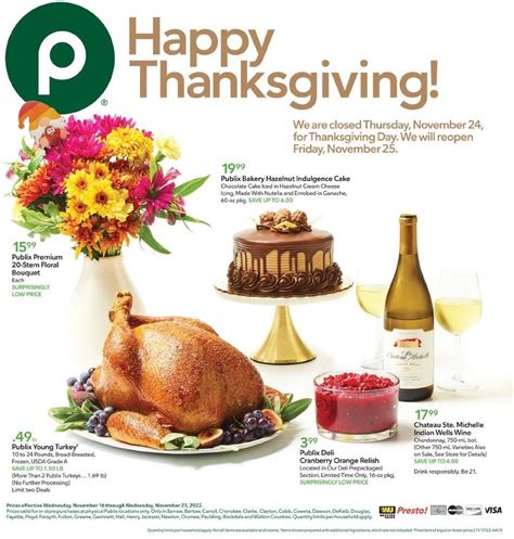 Publix Weekly Ad Thanksgiving Nov 16 - 23, 2022 - WeeklyAds2